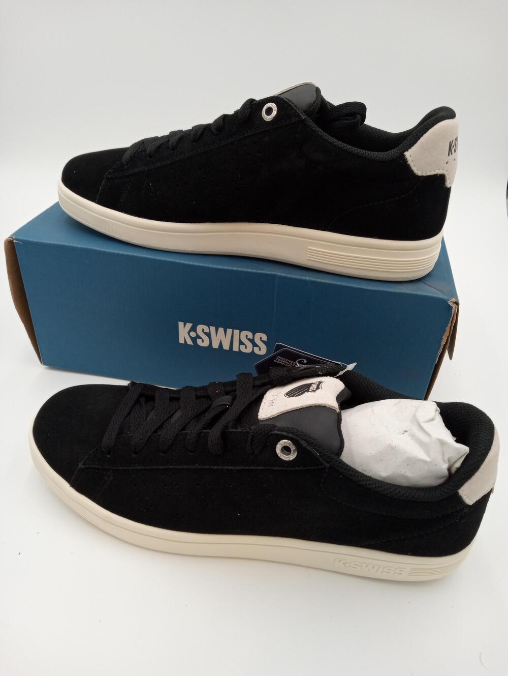K-Swiss Court Casper III SDE Shoes Mens Black Suede Low Top 08450-019-M Size 9.5